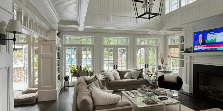 A furnished room in a residential home